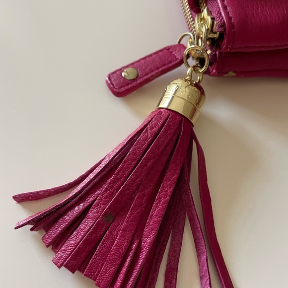 Talbots pink leather shoulder/crossbody bag - Picture 2 of 8